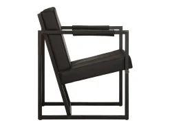 Sillón | Silla de cuero auténtico negro SHL4261