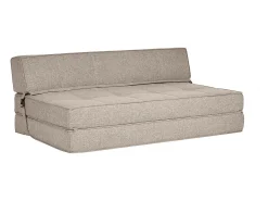 Sillón cama de 2 plazas de tela color topo KATY
