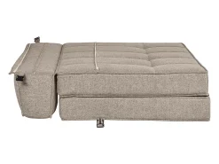 Sillón cama de 2 plazas de tela color topo KATY