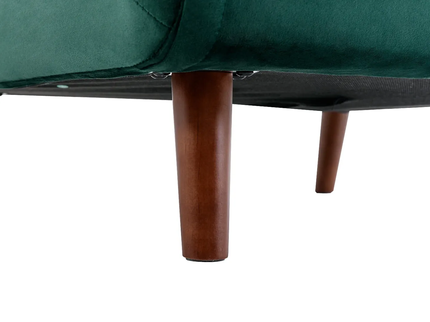 Sillón cama de terciopelo verde pino de estilo joven URIBIA.