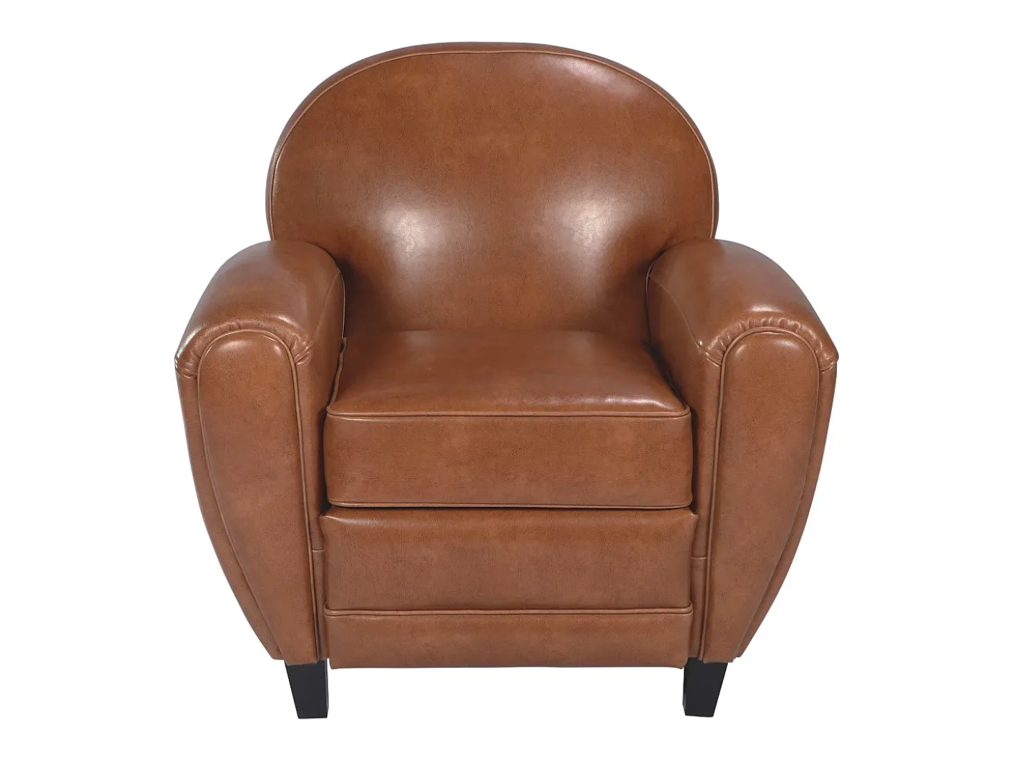 Sillón Camel de cuero recubierto - Club