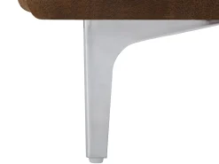Sillón chesterfield de microfibra con acabado de piel envejecida capitoné EDWINA