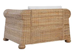 Sillón con cojines ratán natural