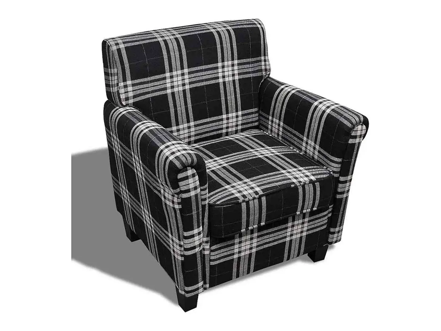 Sillón con cojín de tela negro