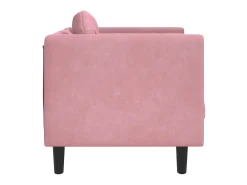 Sillón con cojín de terciopelo rosa