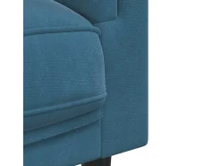 Sillón con cojín de terciopelo azul