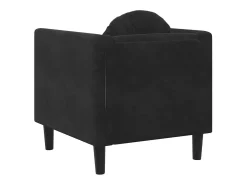 Sillón con cojín de terciopelo negro