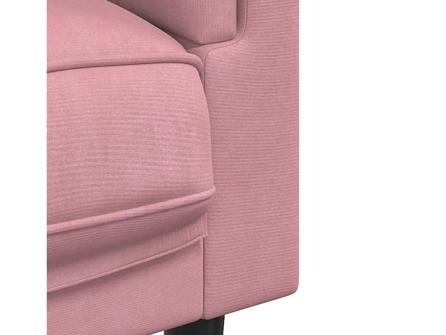 Sillón con cojín terciopelo rosa