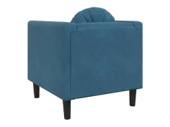Sillón con cojín terciopelo azul