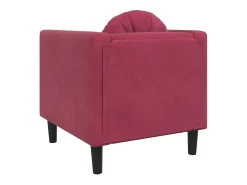 Sillón con cojín terciopelo rojo tinto