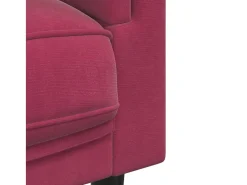 Sillón con cojín terciopelo rojo tinto