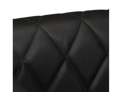 Sillón con diseño de cubo cuero de cabra auténtico negro