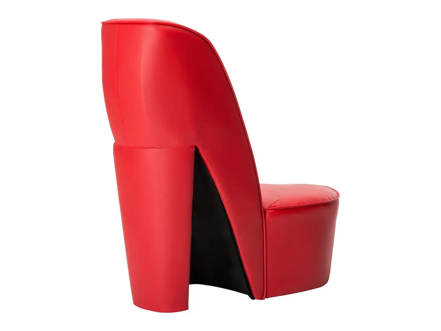 Sillón con forma de zapato de tacón cuero sintético rojo