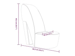 Sillón con forma de zapato de tacón terciopelo morado