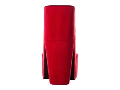 Sillón con forma de zapato de tacón terciopelo rojo