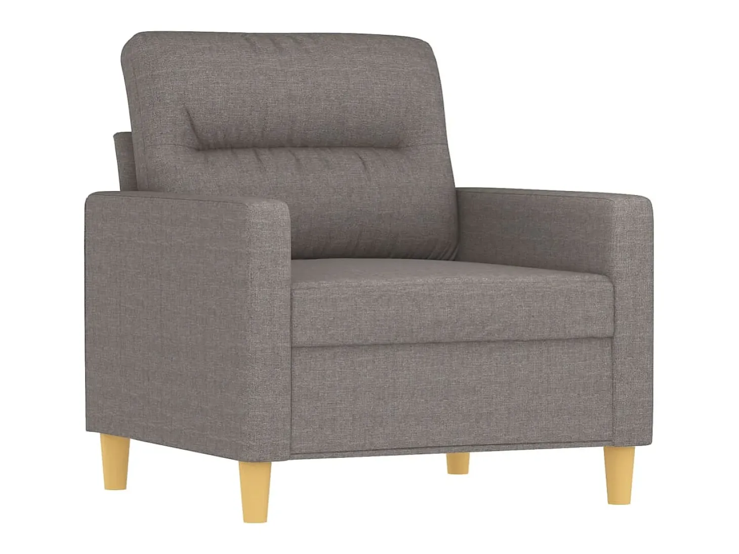 Sillón con reposapiés Tela Taupe 60 cm