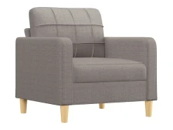 Sillón con reposapiés Tela Taupe 60 cm