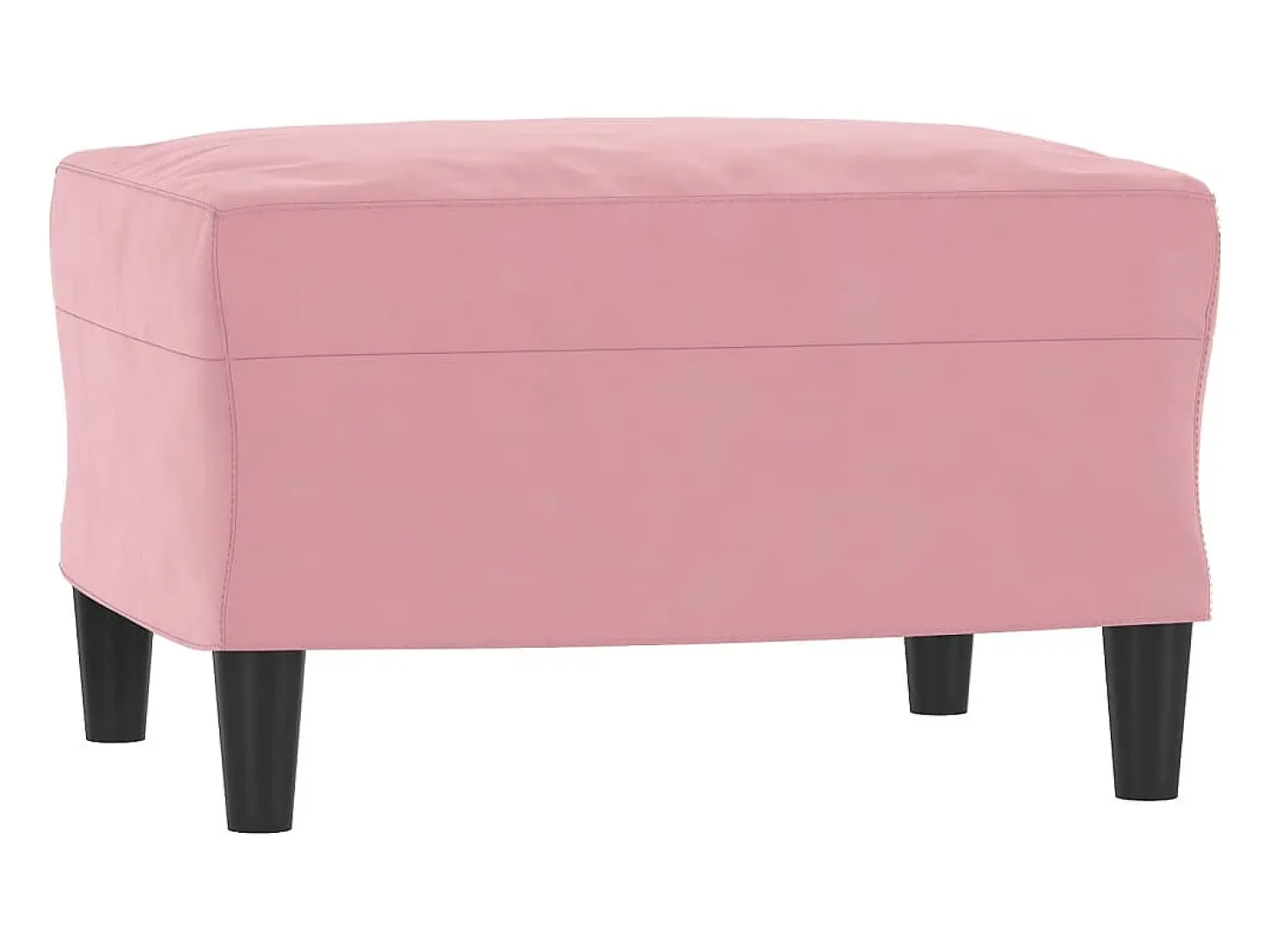 Sillón con reposapiés Terciopelo Rosa 60 cm