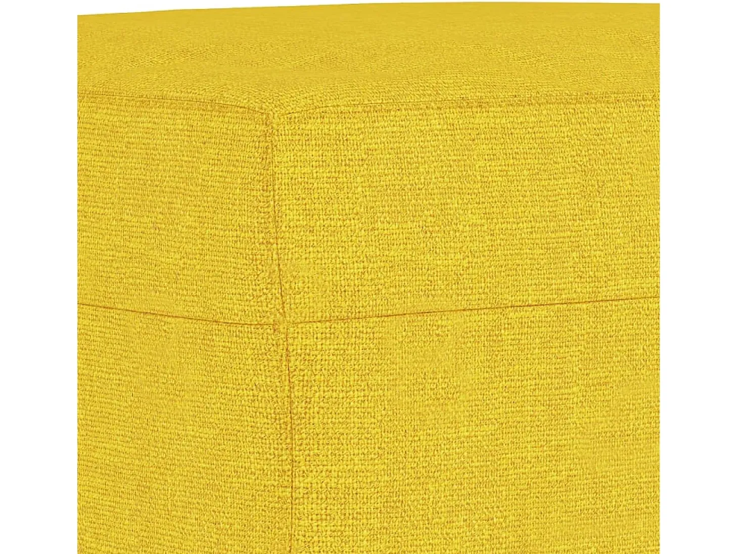 Sillón con taburete tela amarillo claro 60 cm