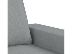 Sillón con taburete tela gris claro 60 cm