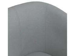 Sillón con taburete tela gris claro