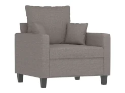 Sillón con taburete tela gris taupe 60 cm