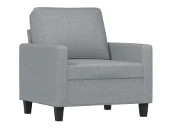 Sillón con taburete tela gris claro 60 cm