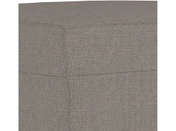 Sillón con taburete tela gris taupe 60 cm