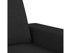 Sillón con taburete tela negro 60 cm