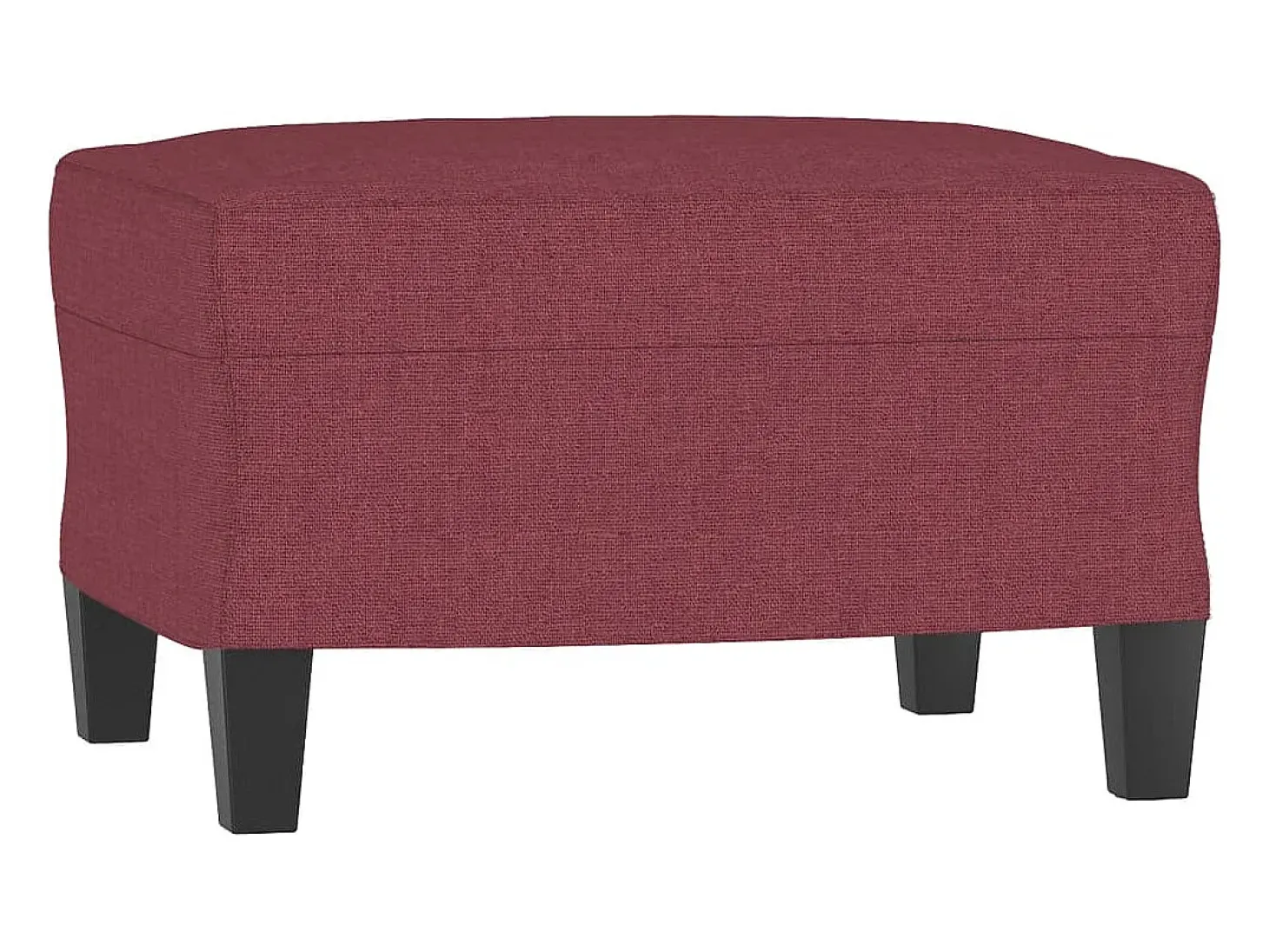 Sillón con taburete tela rojo tinto 60 cm