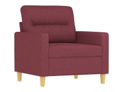 Sillón con taburete tela rojo tinto 60 cm