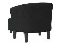 Sillón con taburete terciopelo negro