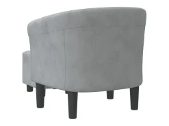 Sillón con taburete terciopelo gris oscuro