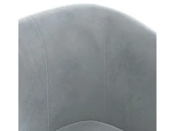 Sillón con taburete terciopelo gris oscuro