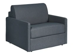 Sillón convertible express en tela gris - Cama de 100 cm - Colchón 14 cm - CALIFE