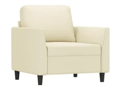 Sillón Crema 60 cm Piel Sintética