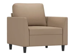 Sillón cuero sintético color capuchino 60 cm