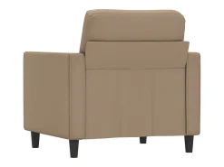 Sillón cuero sintético color capuchino 60 cm
