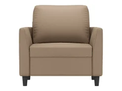 Sillón cuero sintético color capuchino 60 cm
