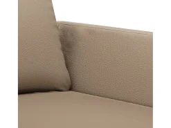 Sillón cuero sintético color capuchino 60 cm