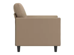 Sillón cuero sintético color capuchino 60 cm