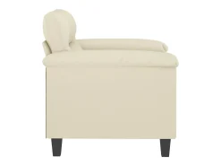 Sillón cuero sintético crema 60 cm