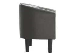 Sillón cuero sintético gris