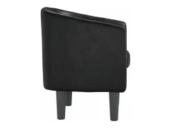 Sillón cuero sintético negro