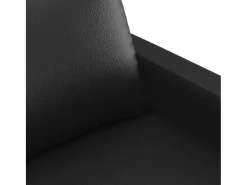 Sillón cuero sintético negro 60 cm
