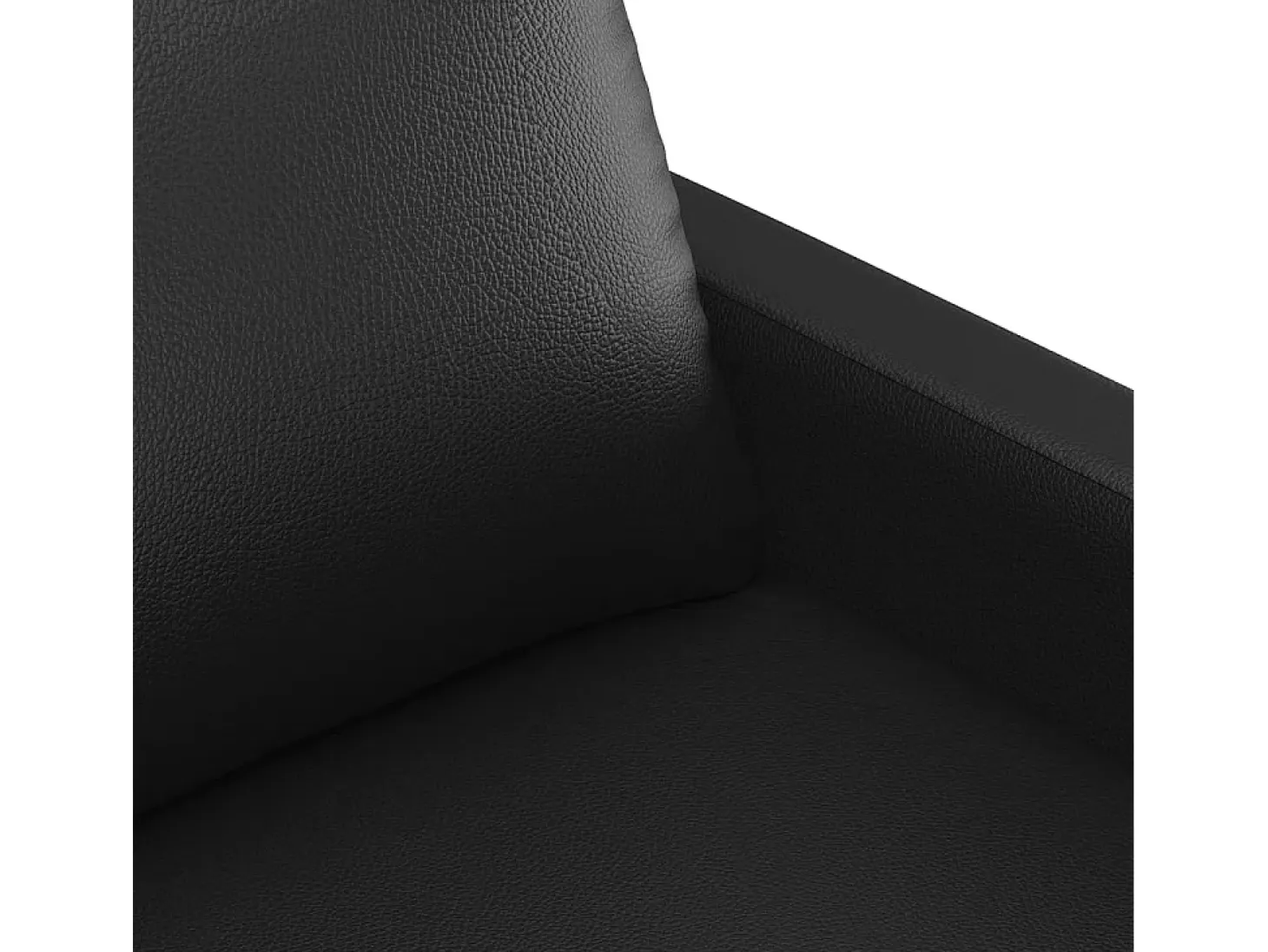 Sillón cuero sintético negro 60 cm