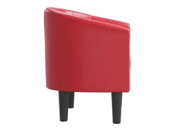 Sillón cuero sintético rojo
