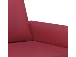Sillón cuero sintético rojo tinto 60 cm