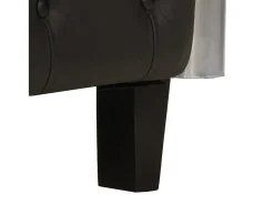Sillón de aviador de cuero auténtico negro
