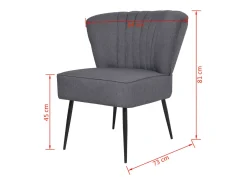 Sillón de cóctel tela gris oscuro